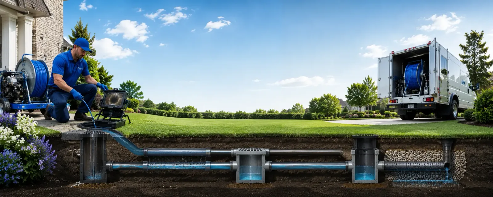 Outdoor drain cleaning information for Blue Ridge, TX